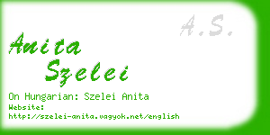 anita szelei business card